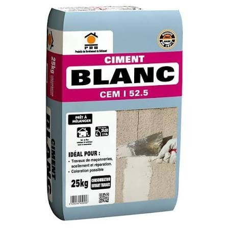 Ciment blanc (sac 25kg)
